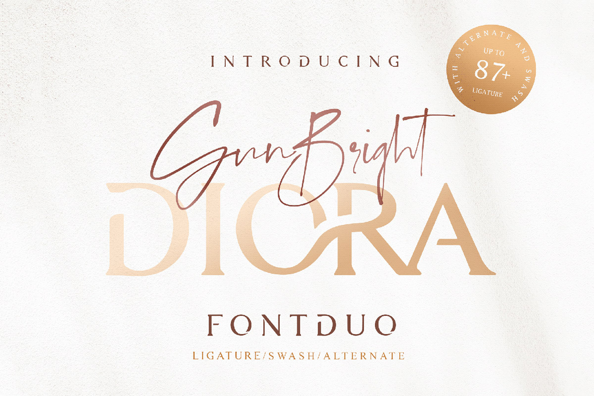 Free Diora Sunbright Font Duo