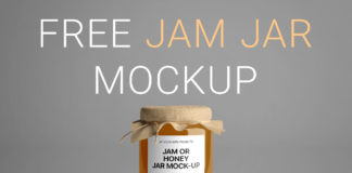 Free Jam Jar Scene Mockup