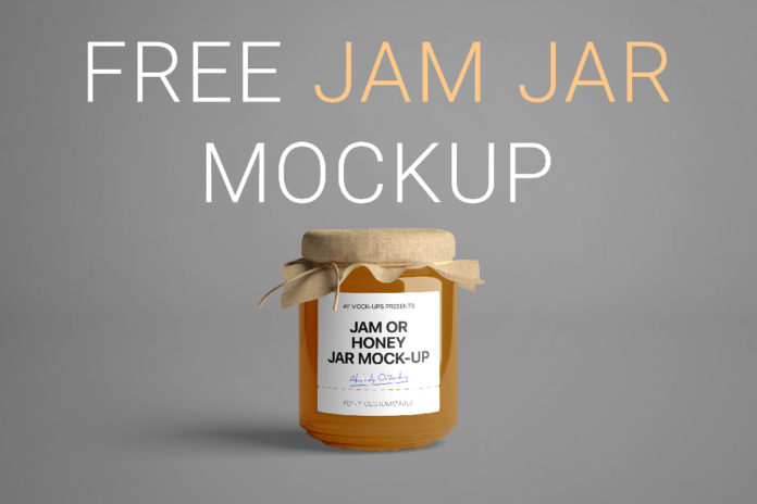 Free Jam Jar Scene Mockup