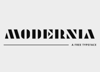 Free Modernia Geometric Font