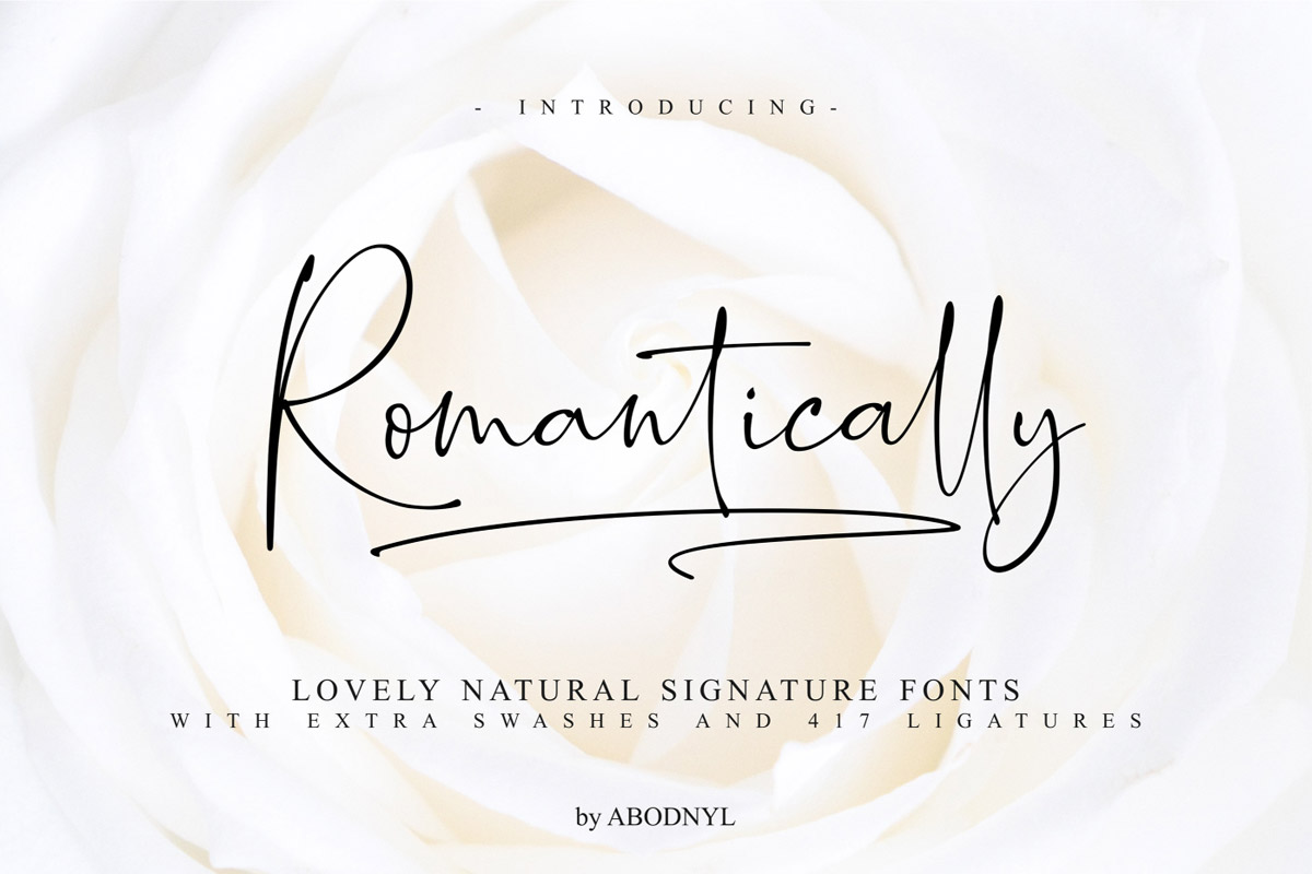 Romantically Signature Font