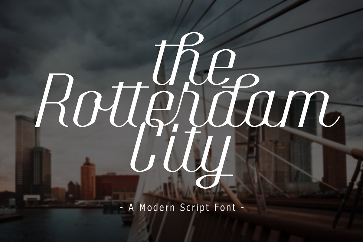 Free Rotterdam City Script Font