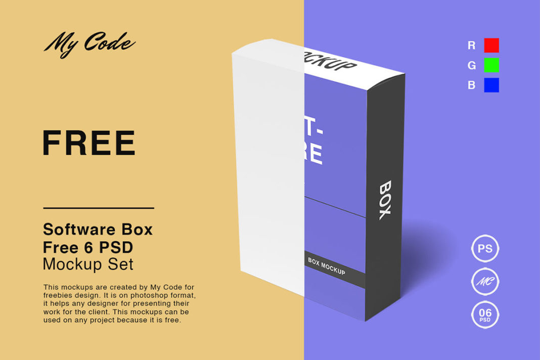 Download Free Software Box Mockup Set ~ Creativetacos