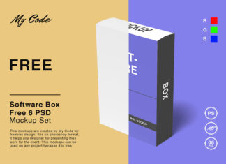 Free Software Box Mockup Set