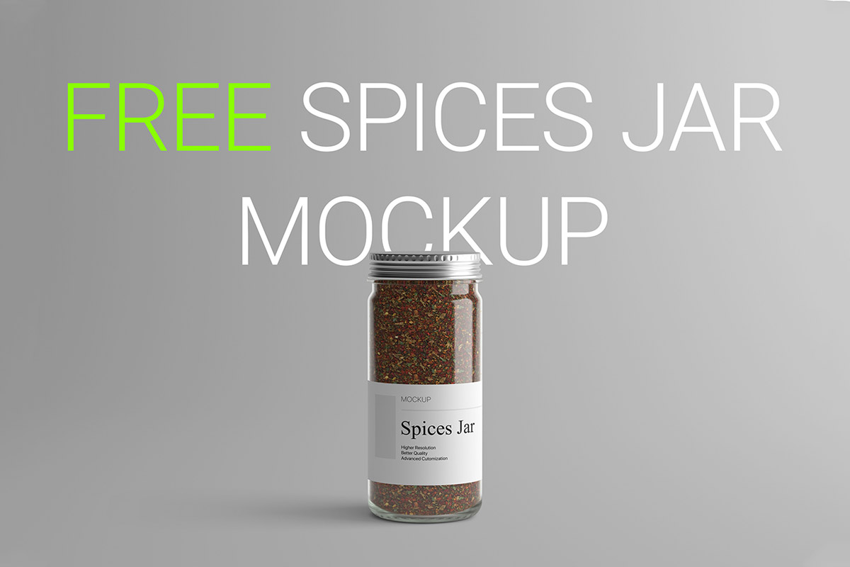 Free Spices Jar Mockup