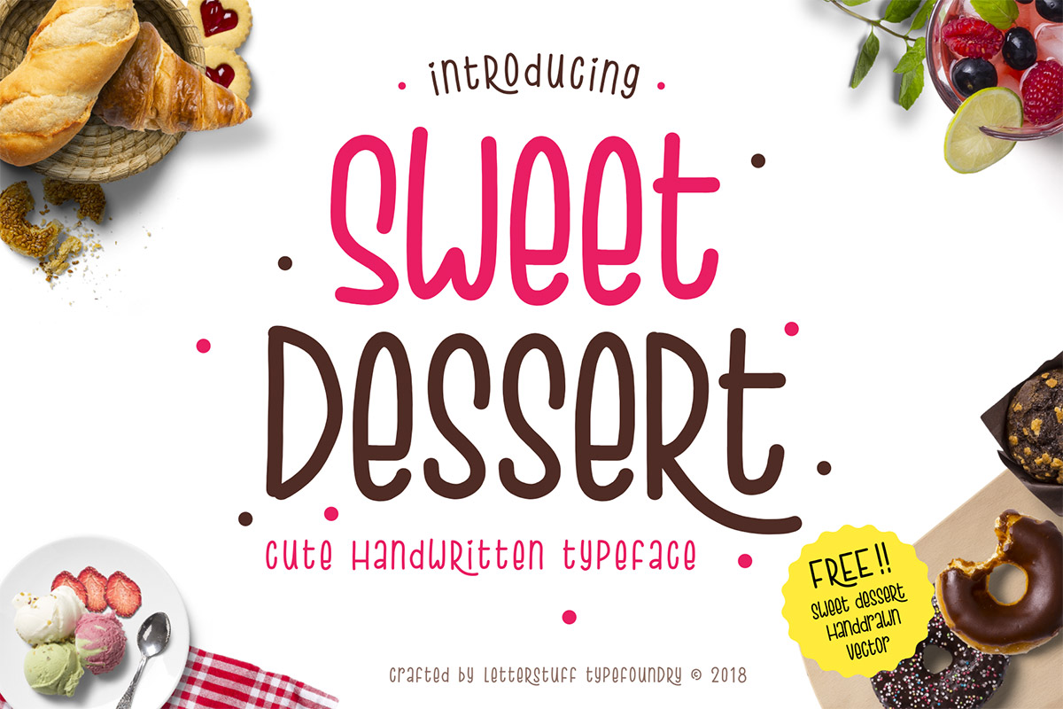Free Sweet Dessert Handwritten Font