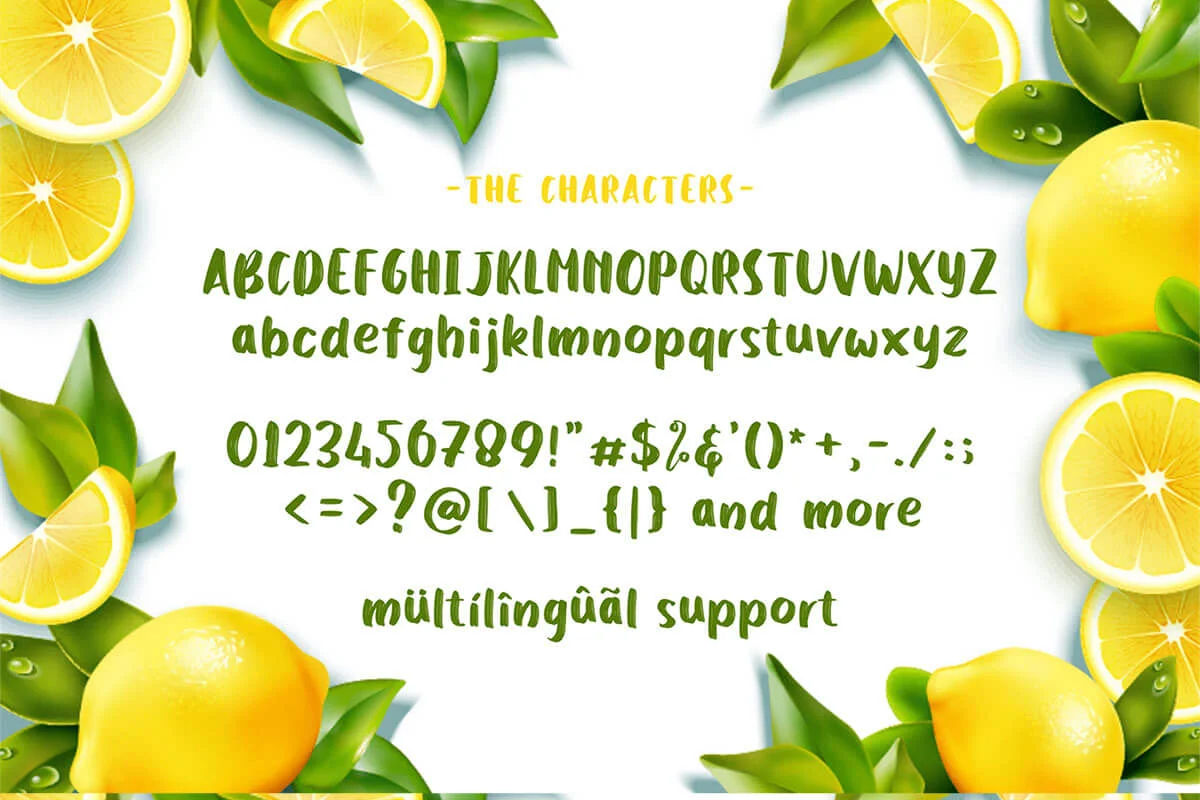 Lemons Bright Display Font Preview 1
