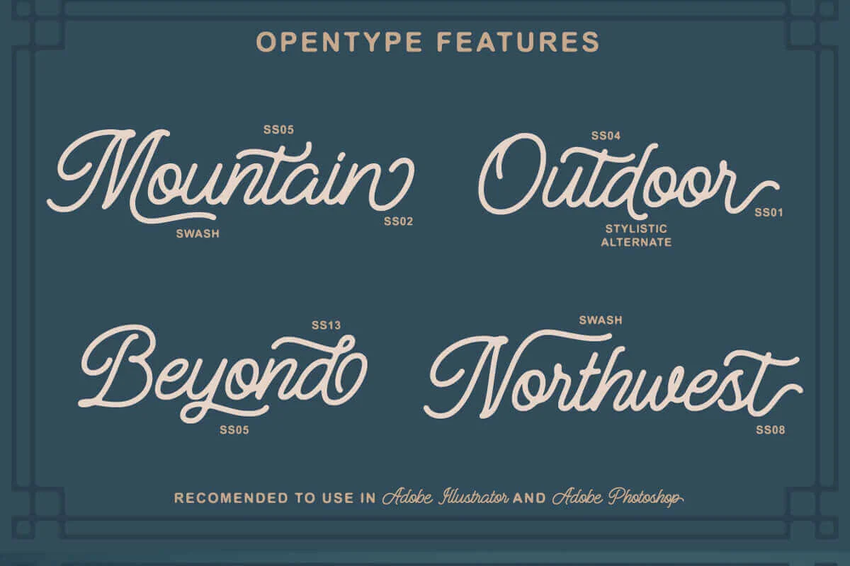 Manteman Monoline Script Font Preview 3