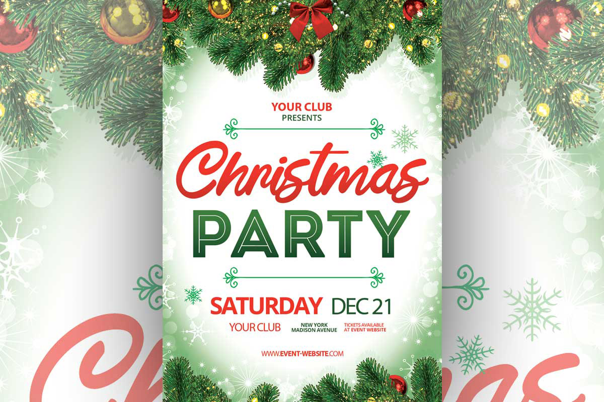 Free Christmas Party Flyer Template - Creativetacos Pertaining To Christmas Brochure Templates Free