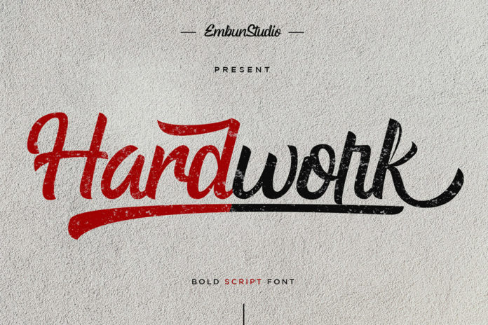 Free Hardwork Bold Script Font