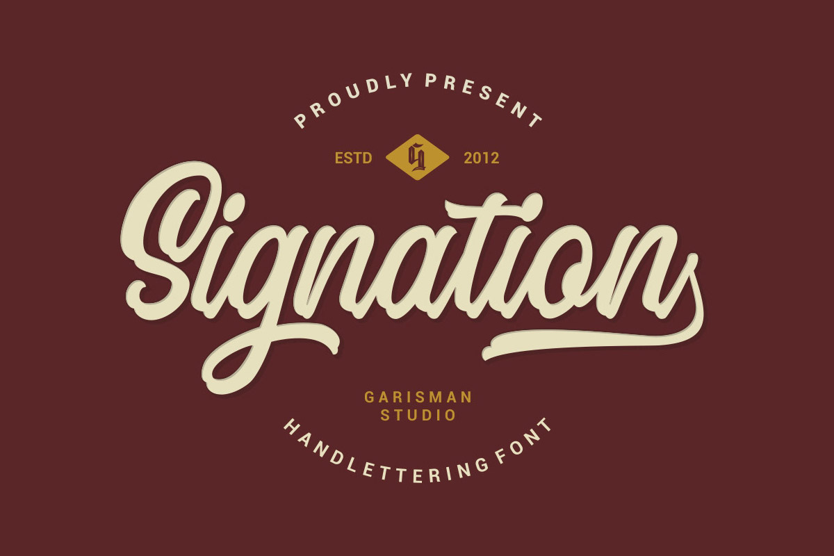 Free Signation Handlettering Font