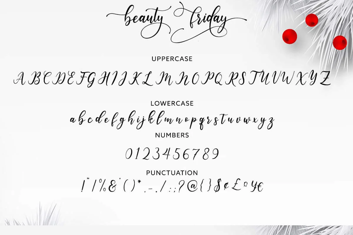 Beauty Friday Script Font Preview 5