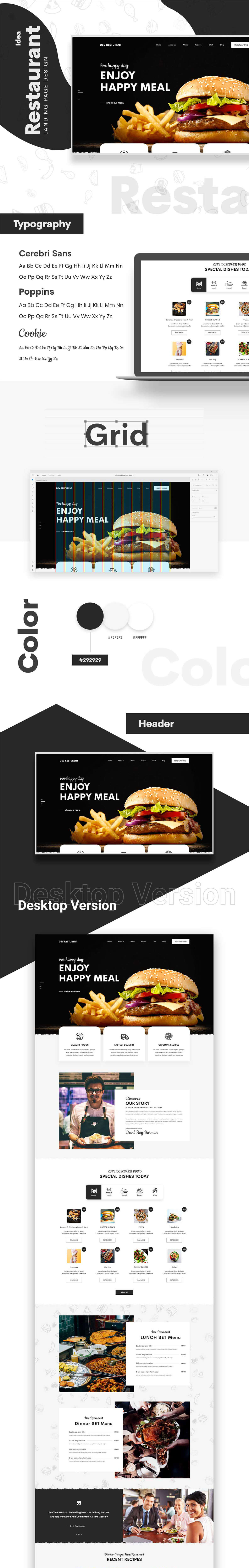 Free Dev Restaurant Web UIUX Design