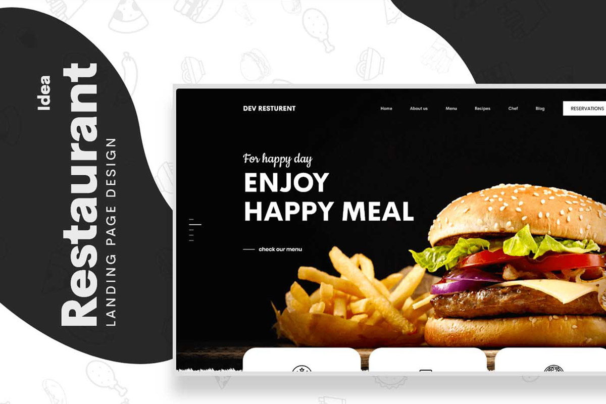 Free Dev Restaurant Web UIUX Design