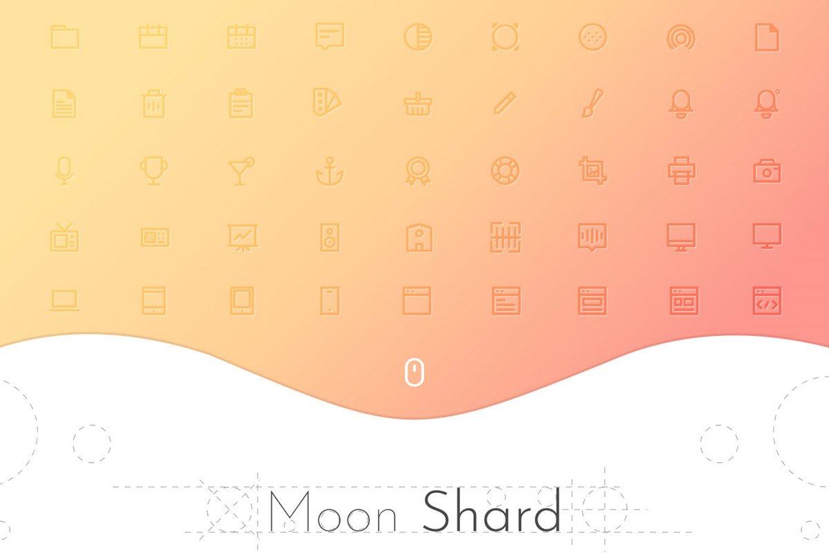 Free Moon Shard Icon Set