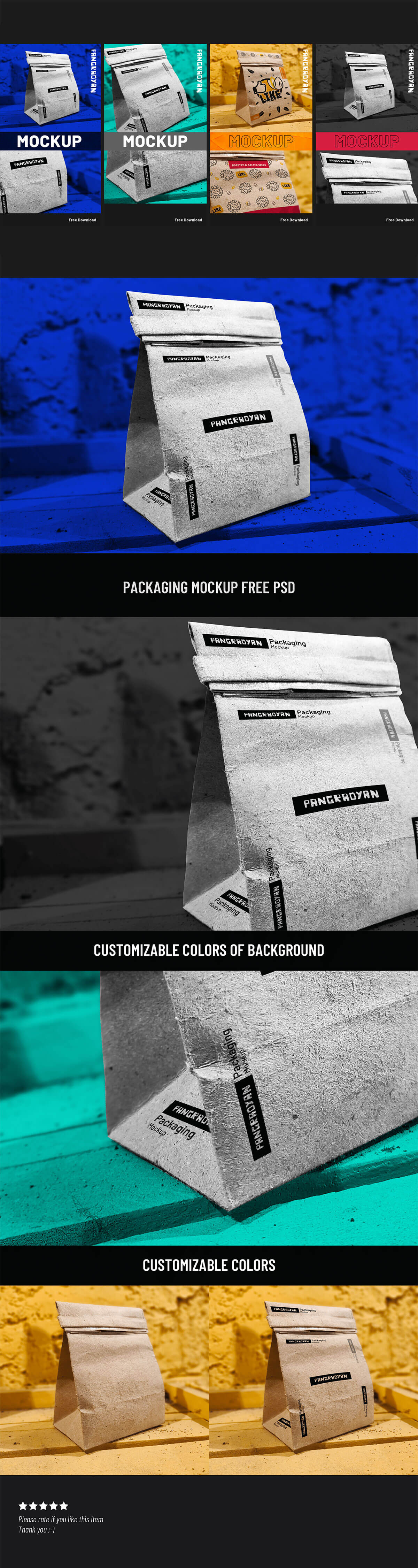 Free Packaging Mockup PSD