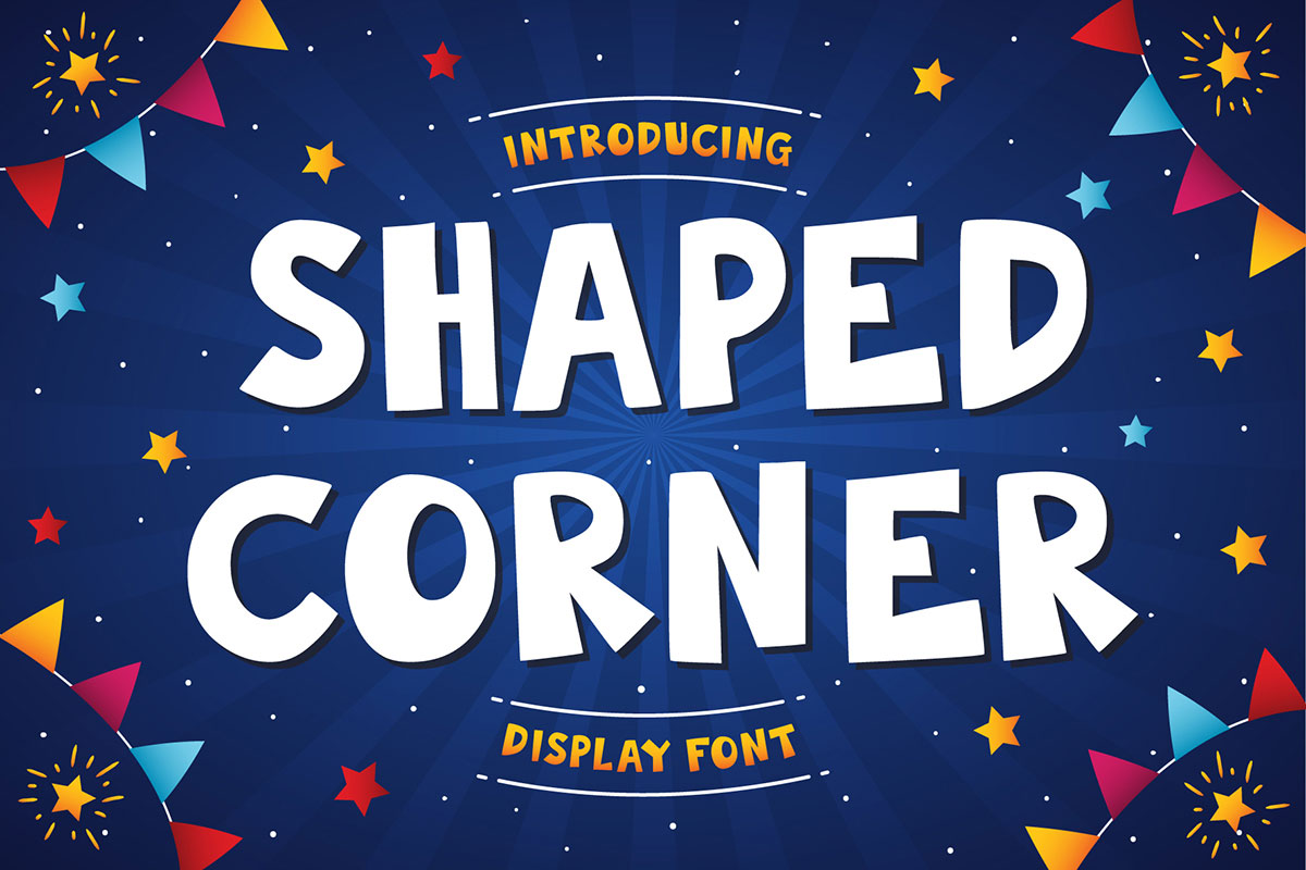 Free Shaped Corner Display Font