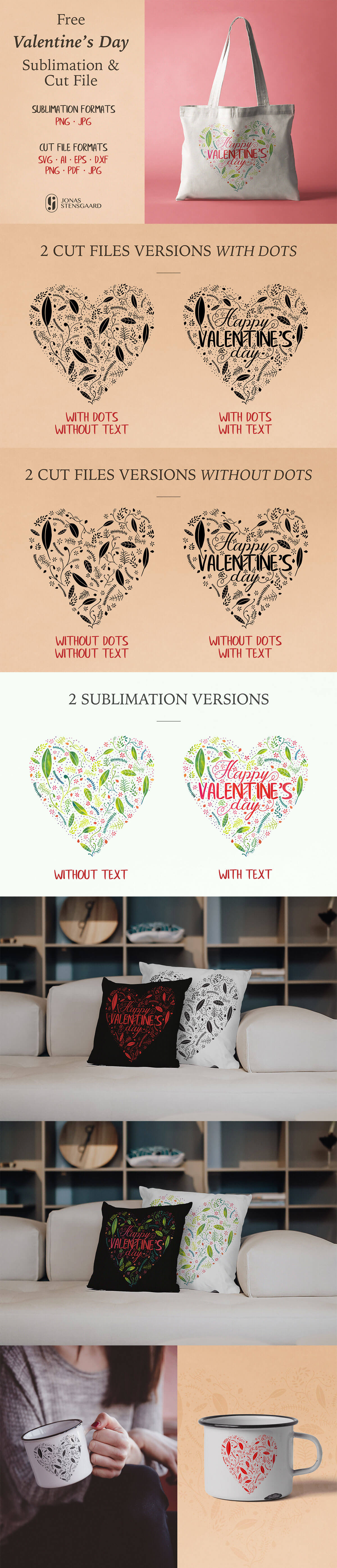 Free Valentines Day Sublimation Clipart