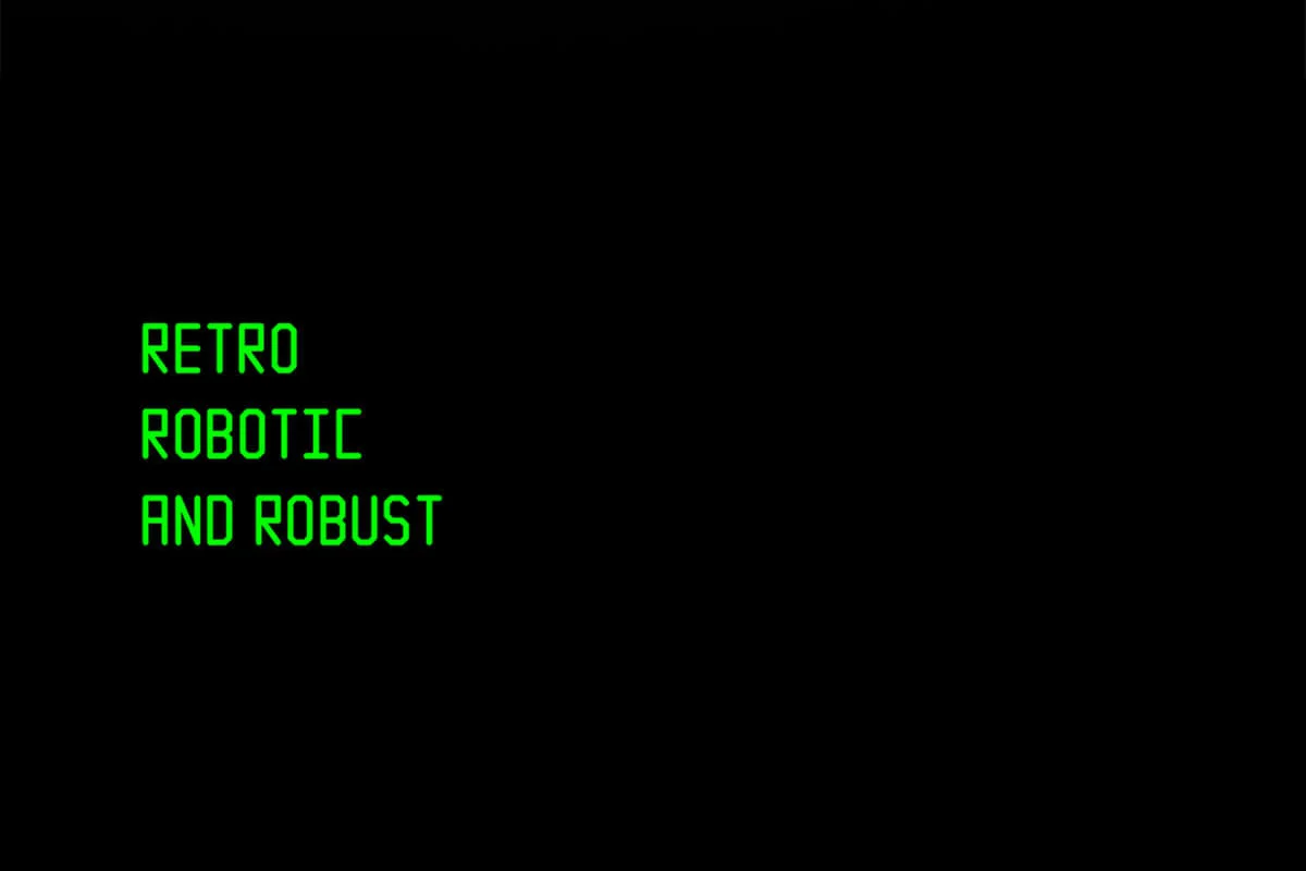 Mainframe Display Font Preview 1