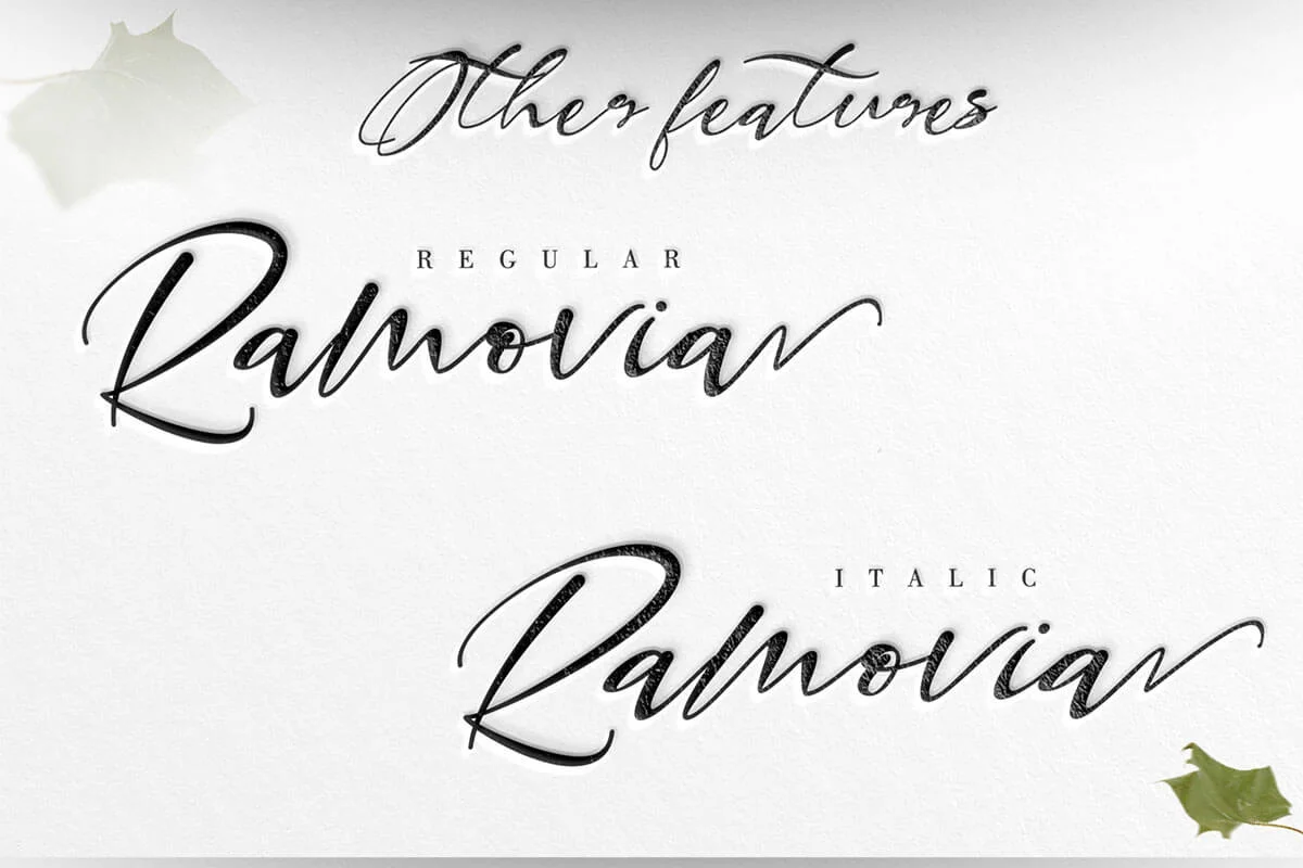 Ramovia Script Font Preview 4