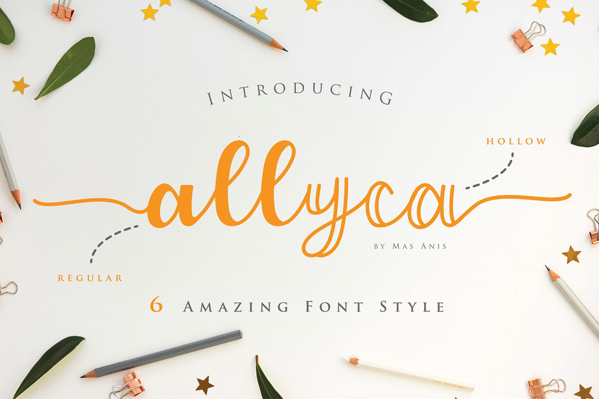 Free Allyca Script Font Family
