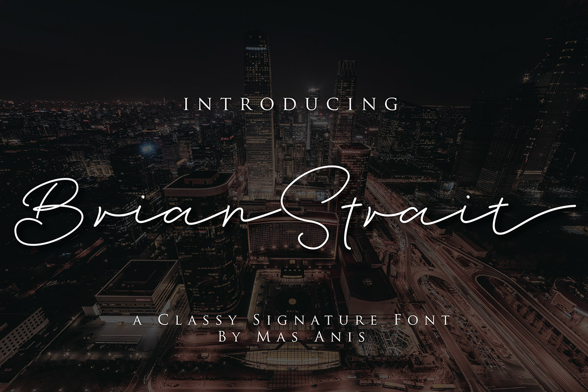 Free Brian Strait Signature Font