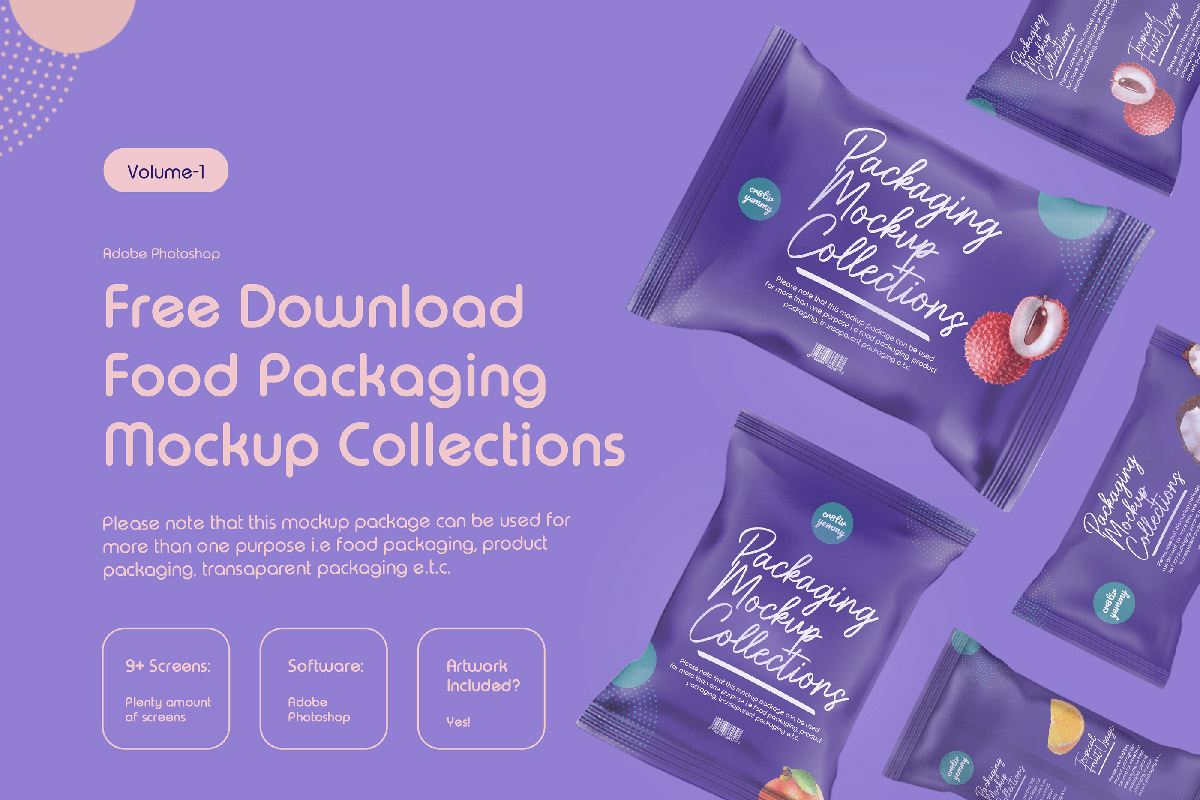 Free Food Packaging Mockup Collection