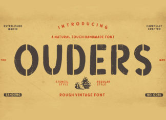 Free Ouders Stencil Font