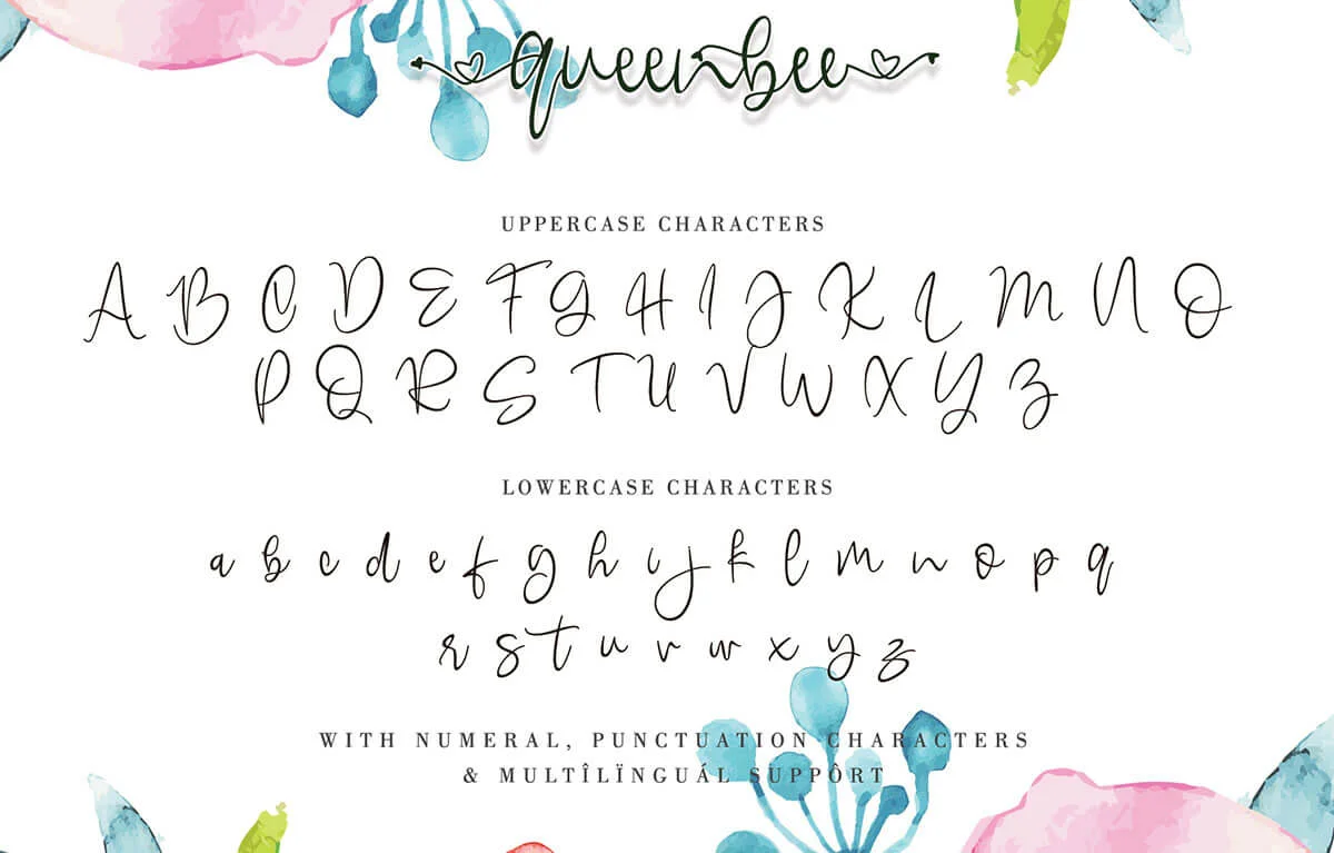Queenbee Script Font Preview 6