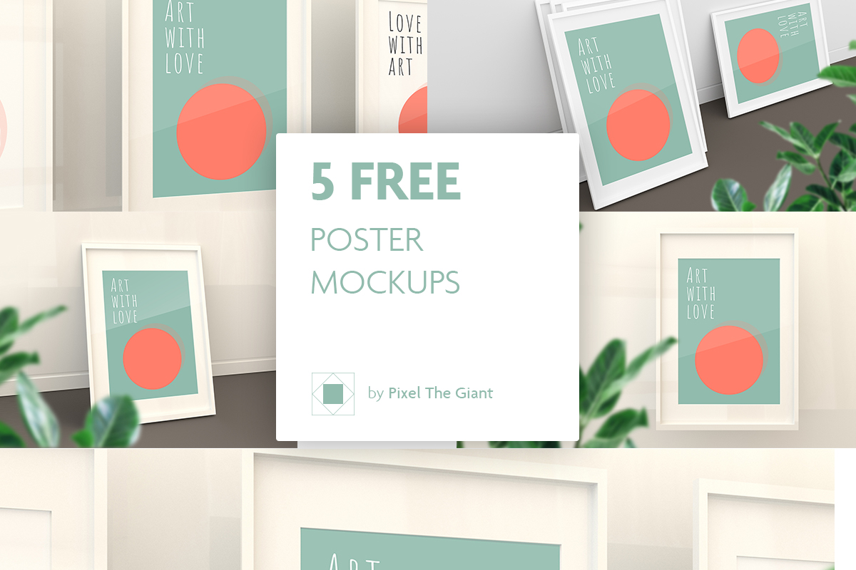 5 Free Poster Mockups