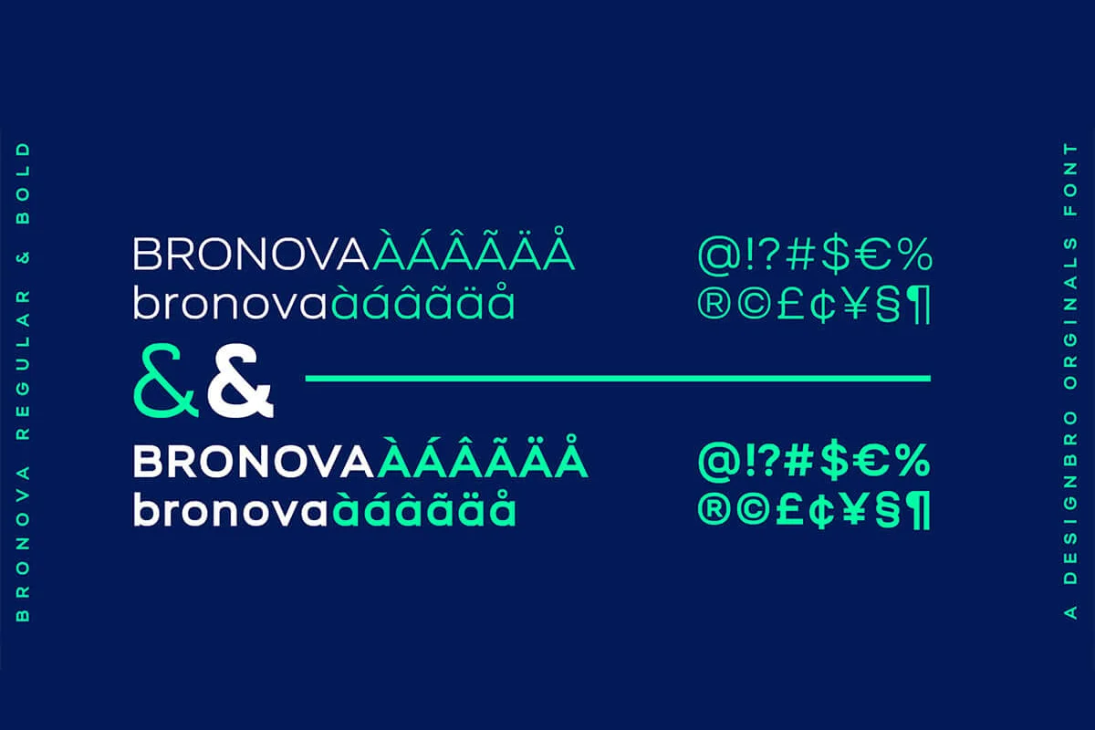Bronova Sans Serif Font Family Preview 3