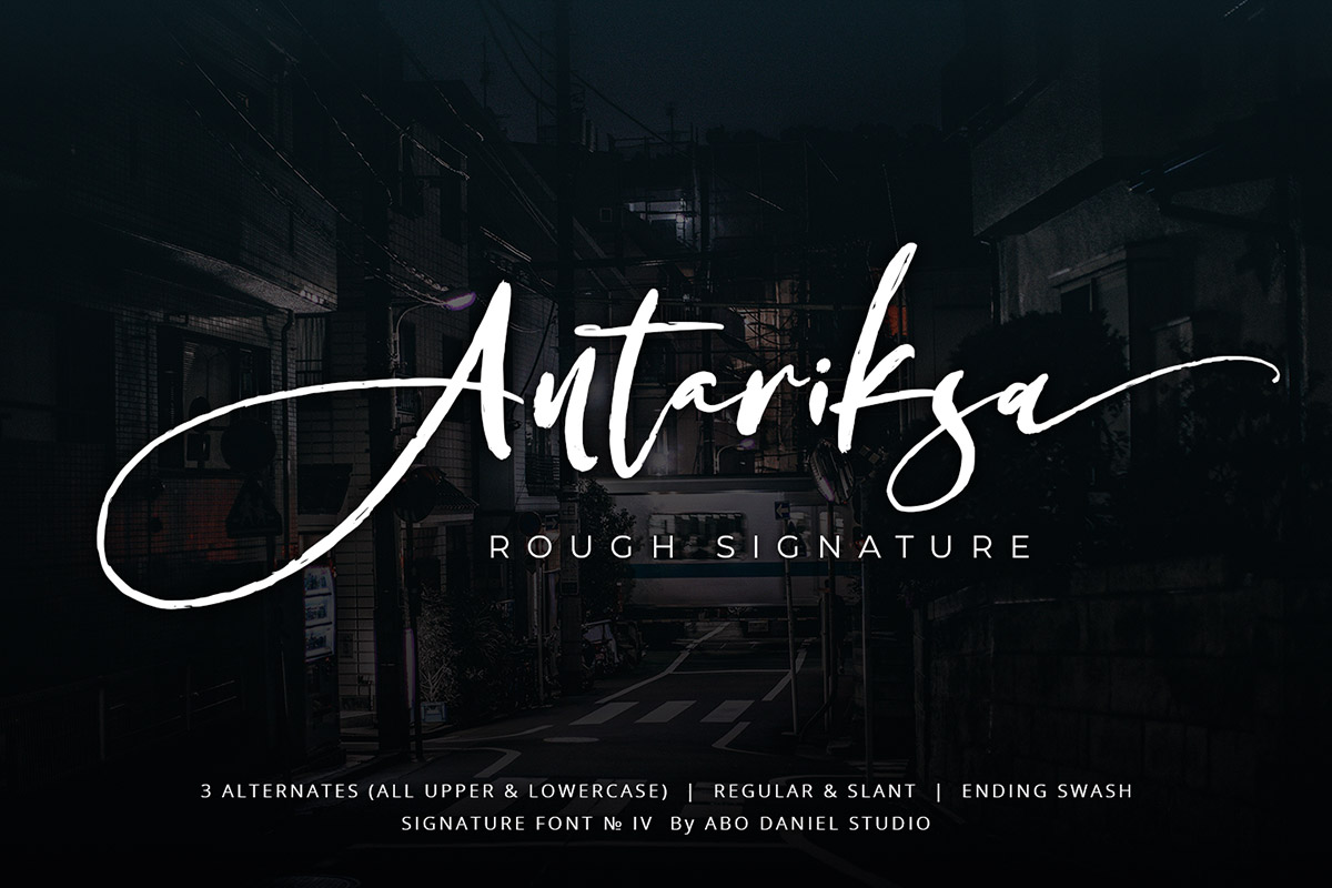 Free Antariksa Signature Font