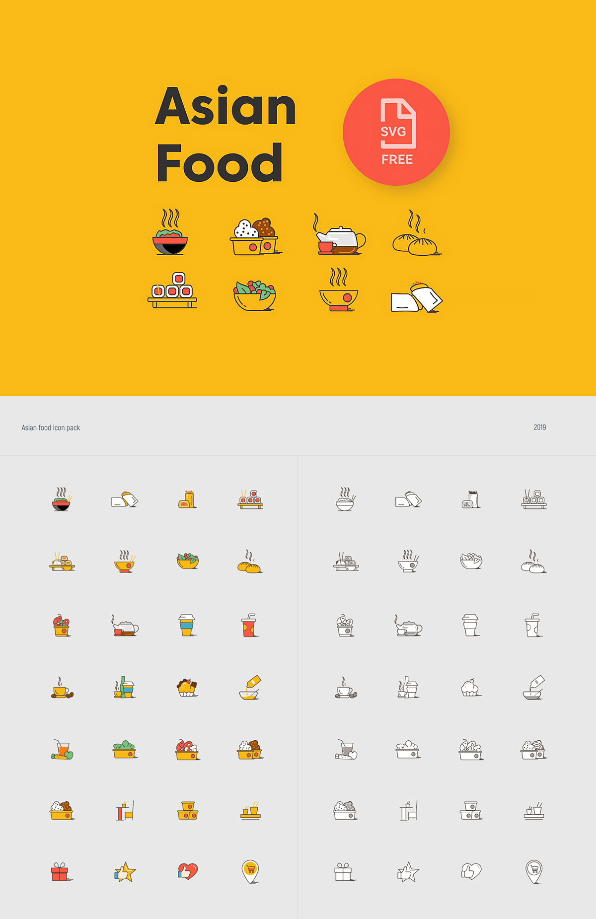 Free Asian Food Icon Pack