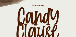 Free Candy Clause Handlettering Font