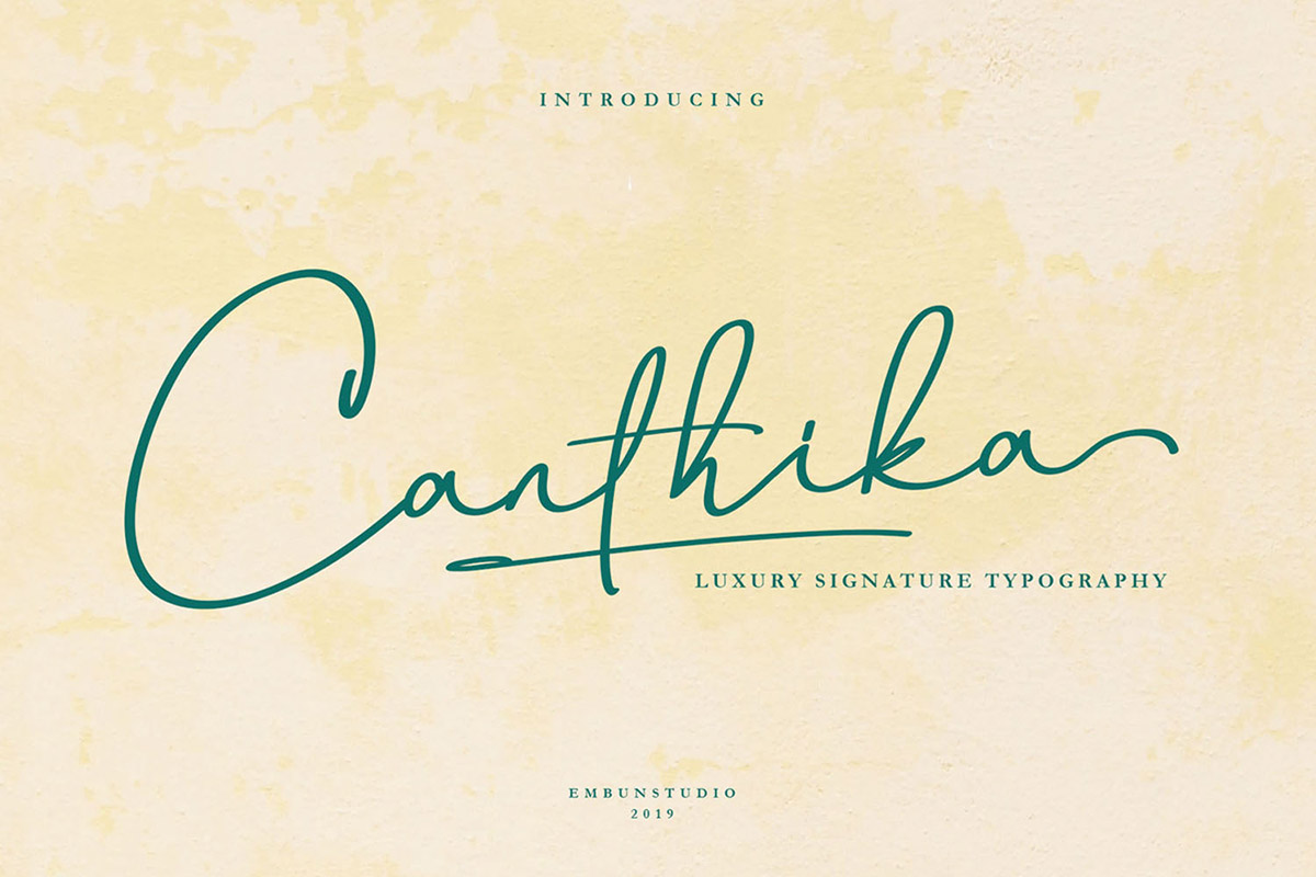 Free Canthika Signature Font