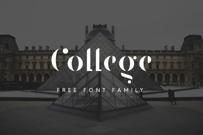 Free College Stencil Font