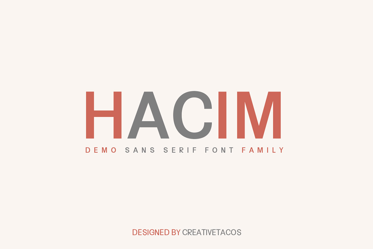 Free Hacim Sans Serif Font Family