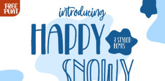 Free Happy Snowy Display Font Family