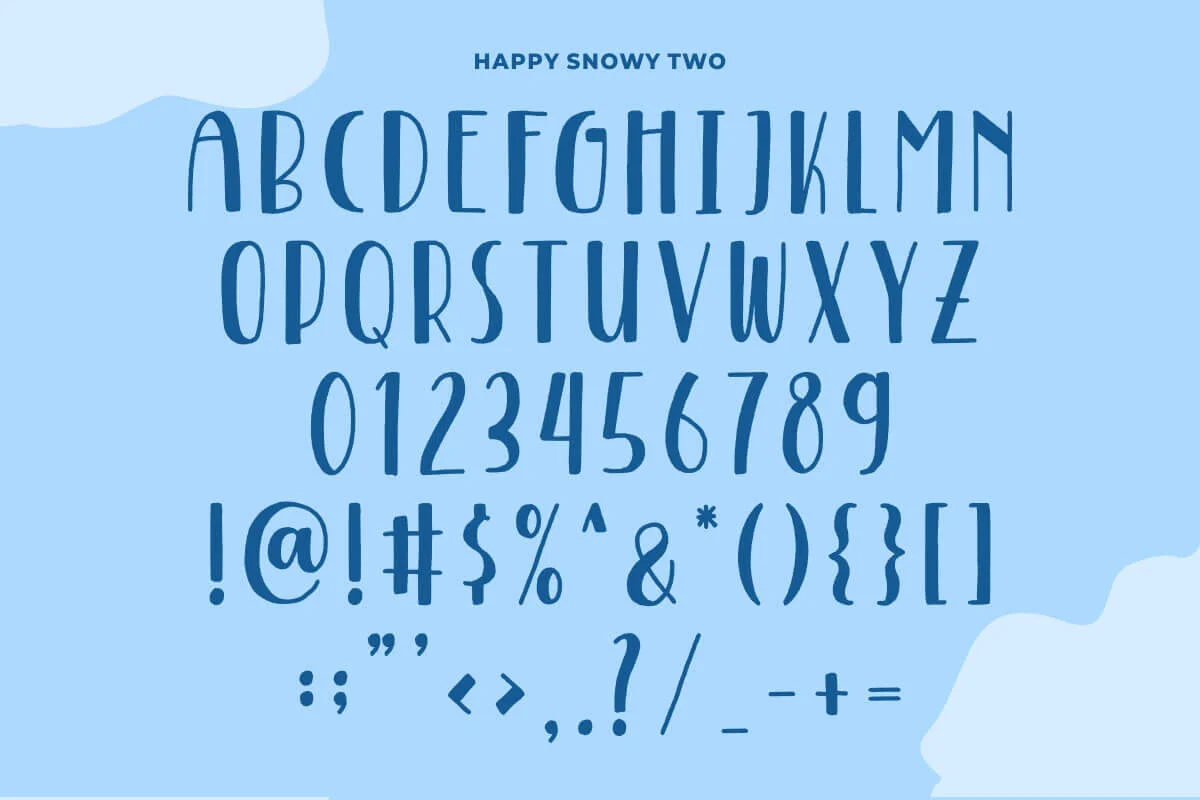 Happy Snowy Display Font Family Preview 2