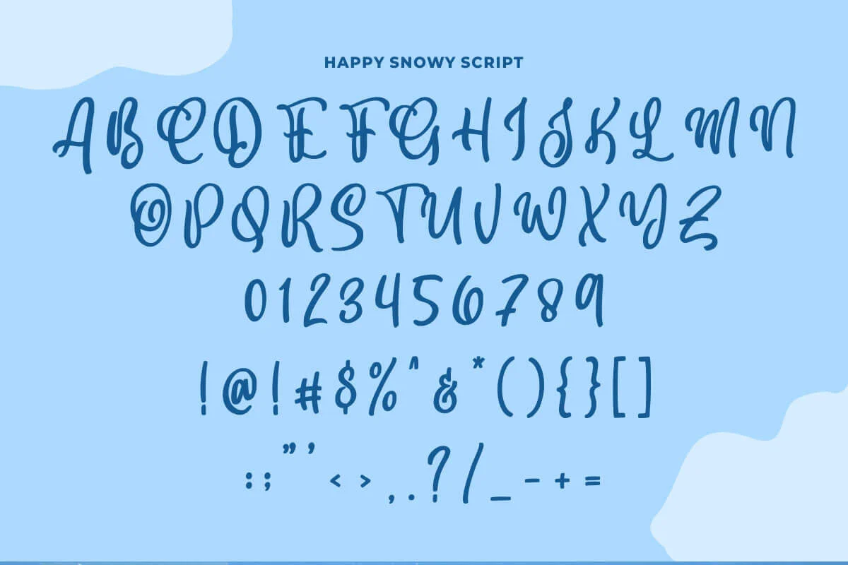 Happy Snowy Display Font Family Preview 3