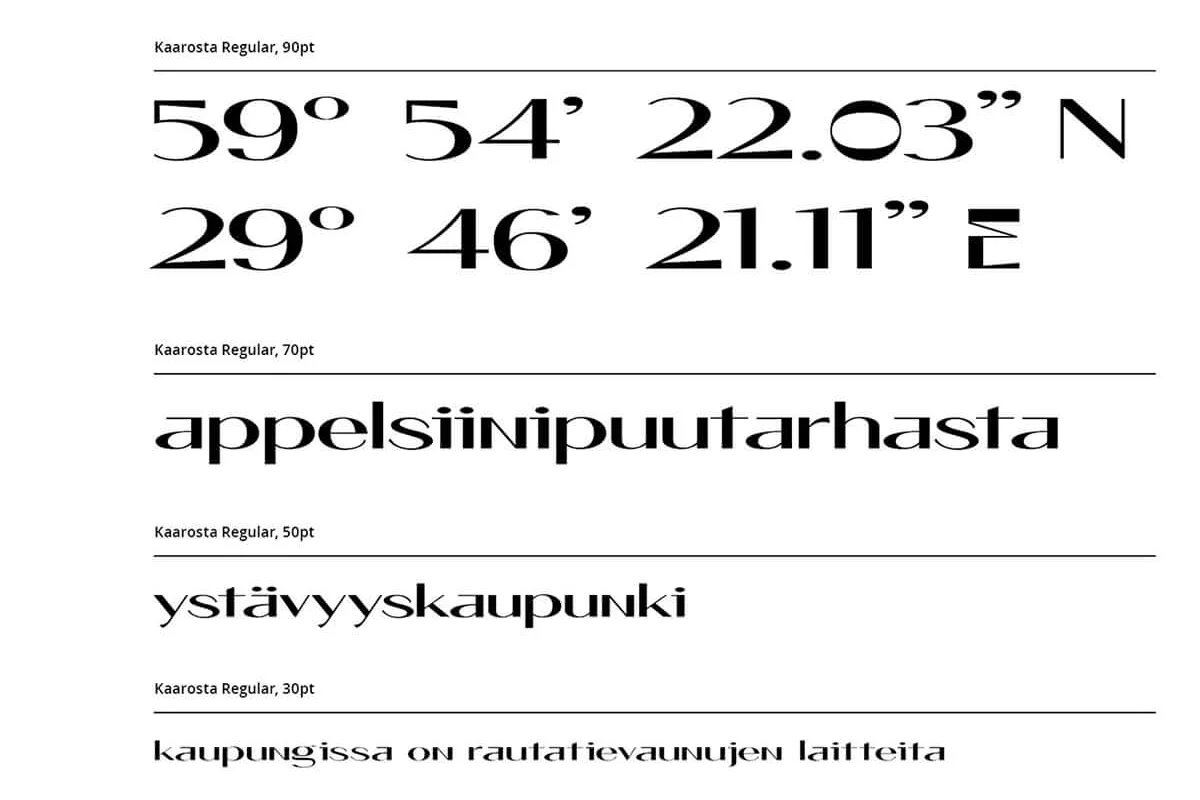 Kaarosta Display Font Family Preview 6