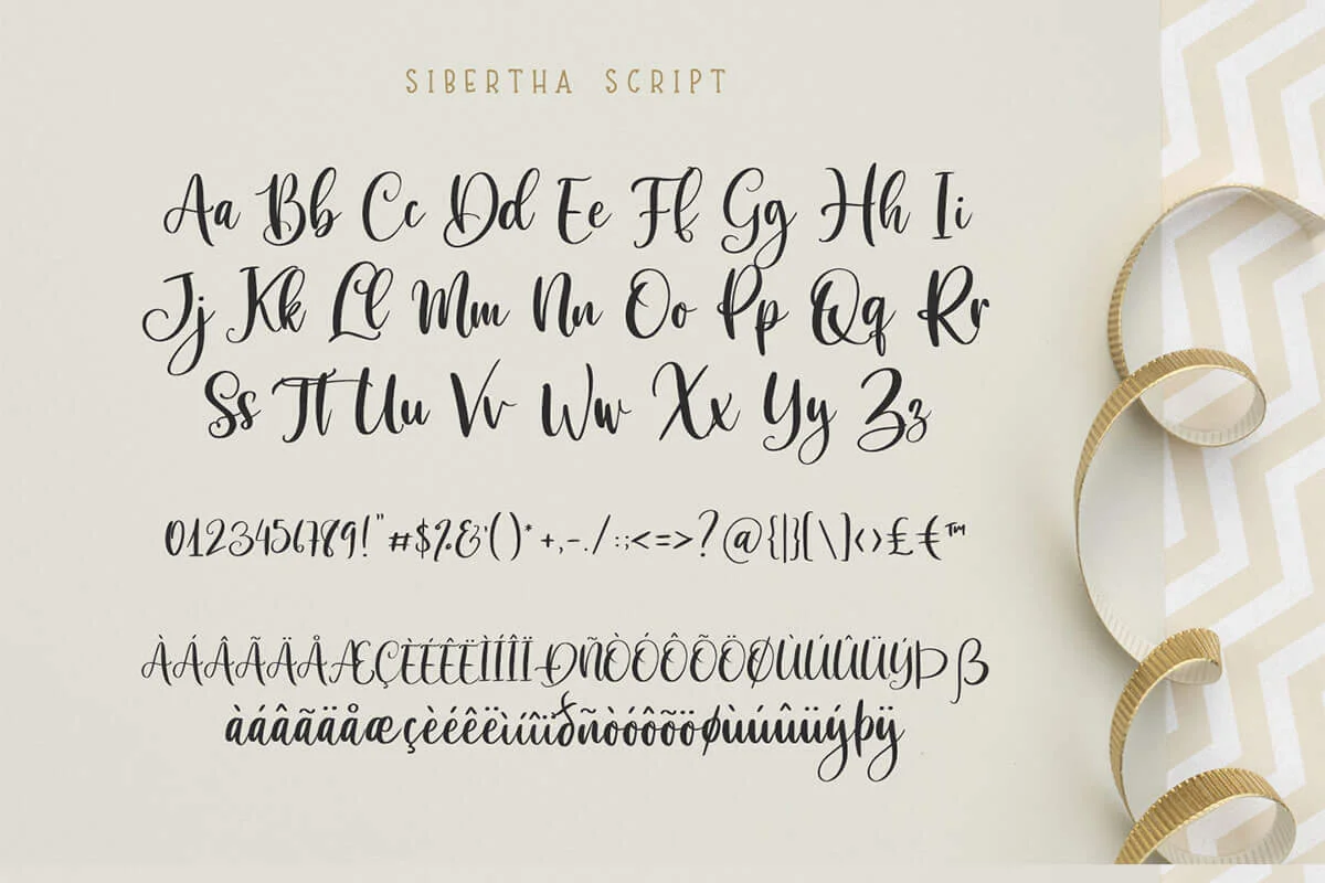 Sibertha Script Font Preview 5