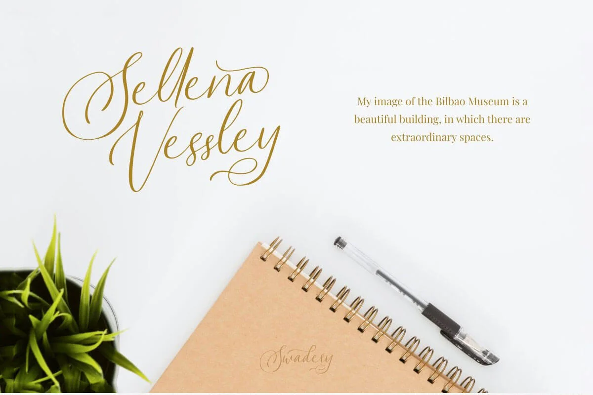 Swadery Script Font Preview 1