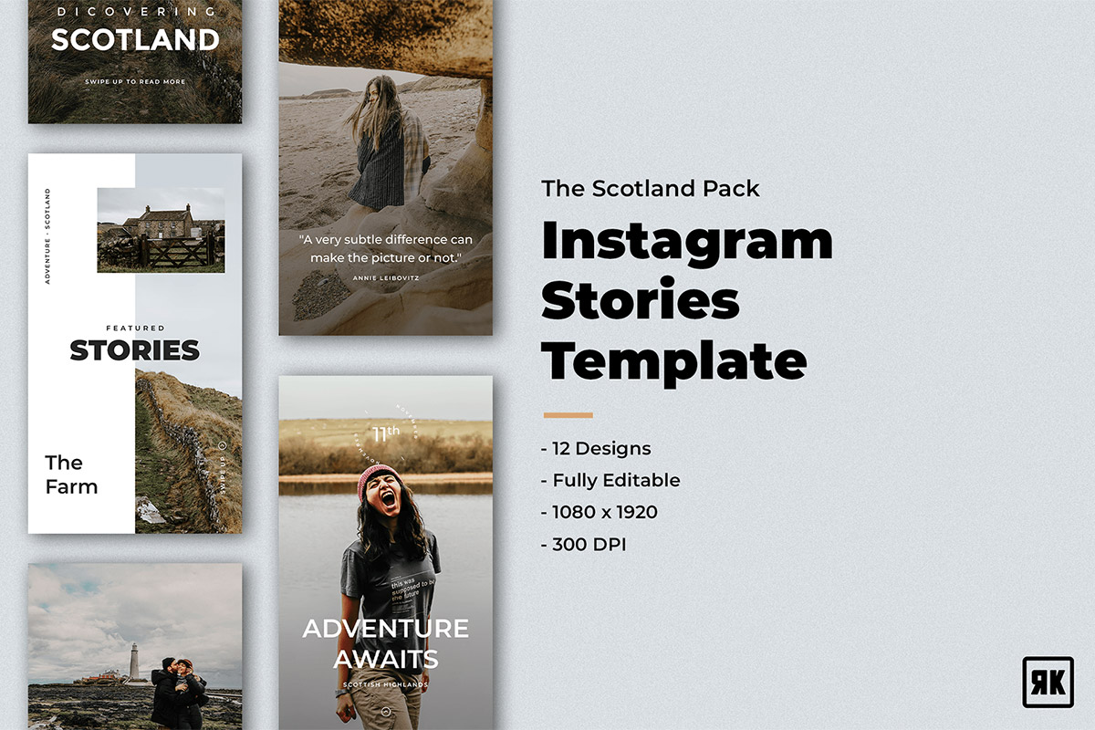 12 Free Scotland Instagram Stories Template