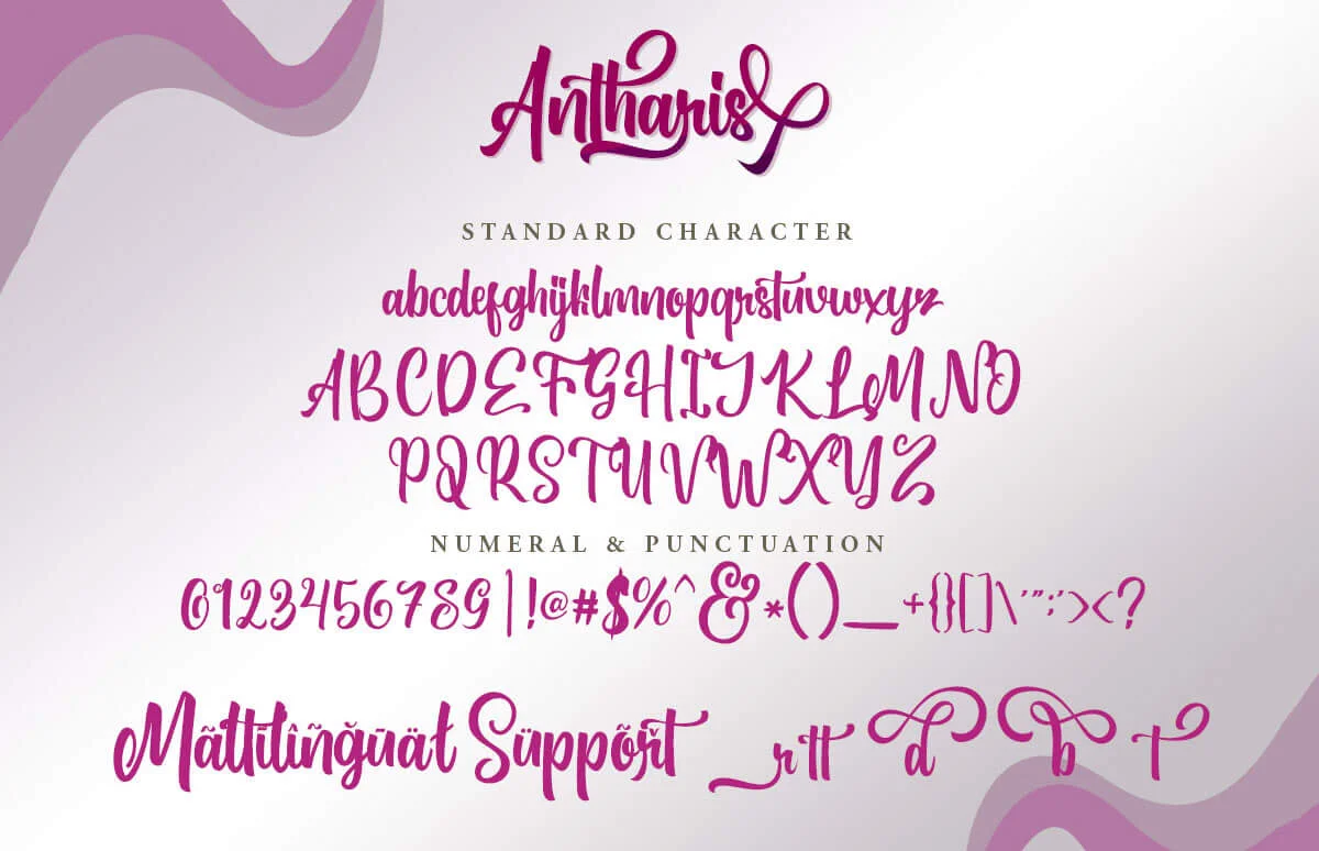 Antharis Script Font Preview 5