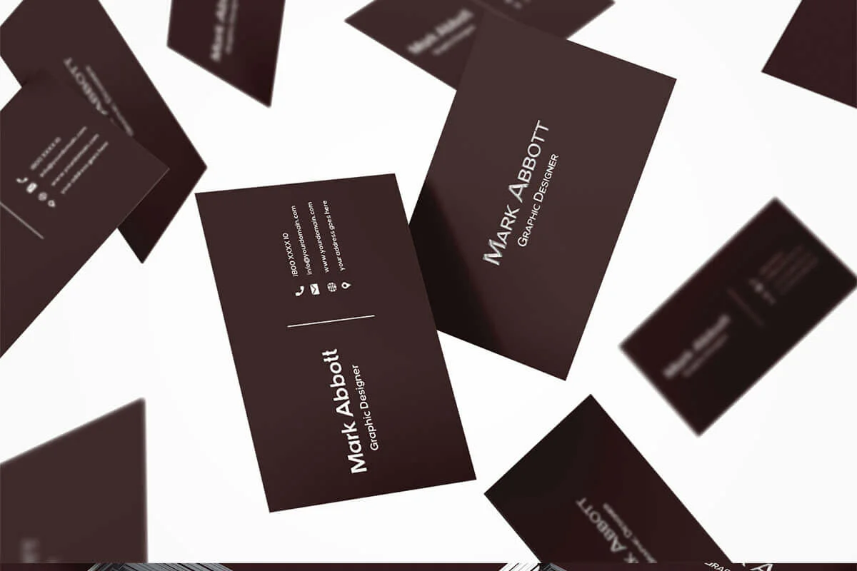 Chocolaty Red Business Card Template Preview 3