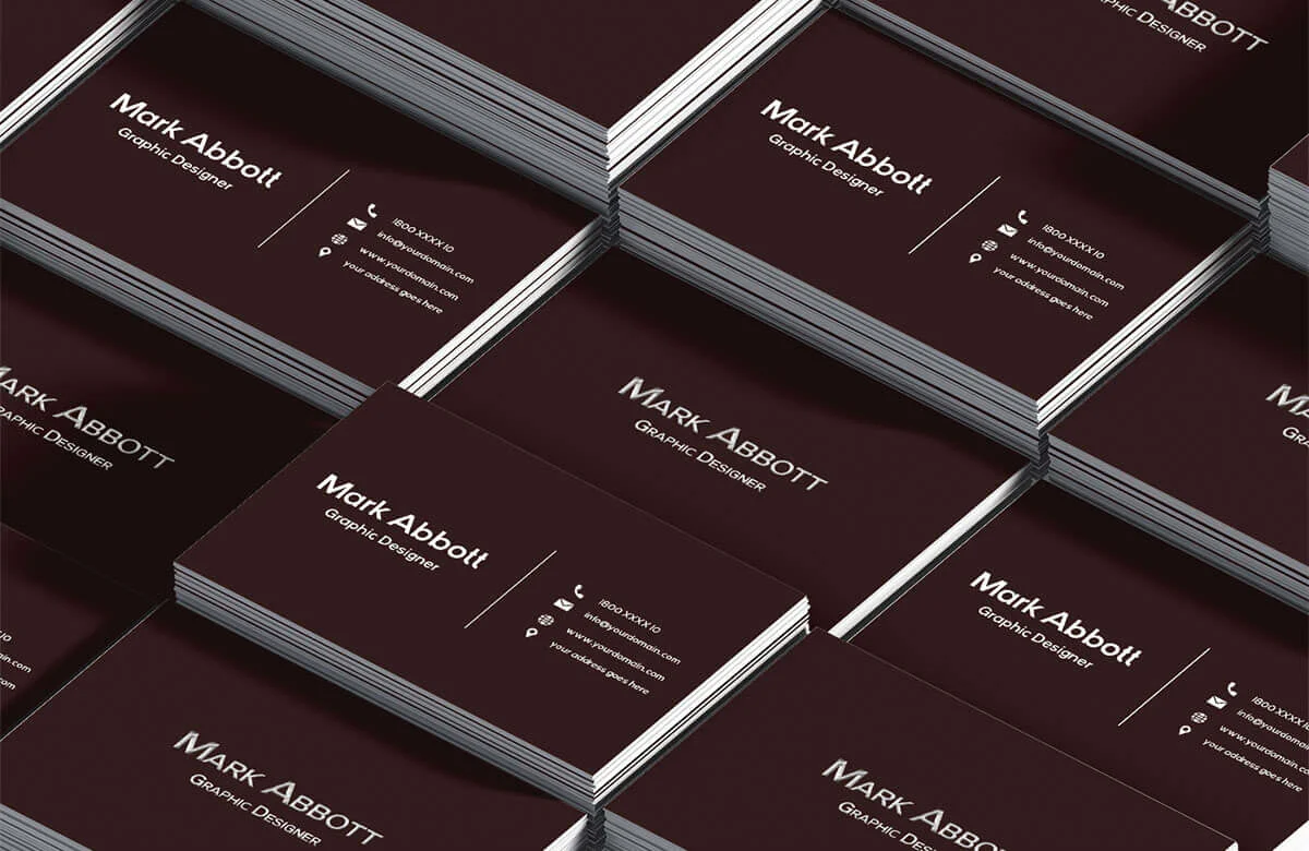 Chocolaty Red Business Card Template Preview 4