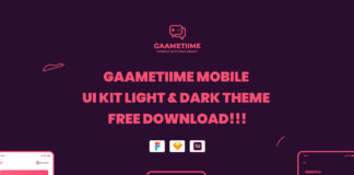Free Gaametiime UI Kit Template