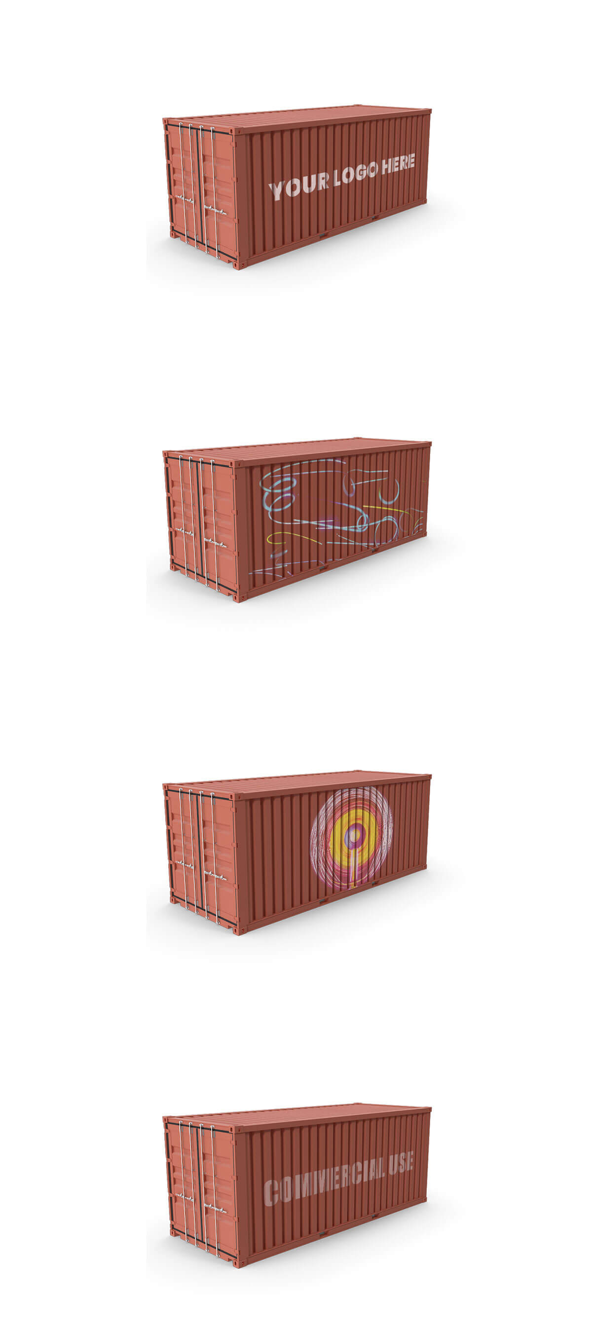 Free Shipping Container Mockup