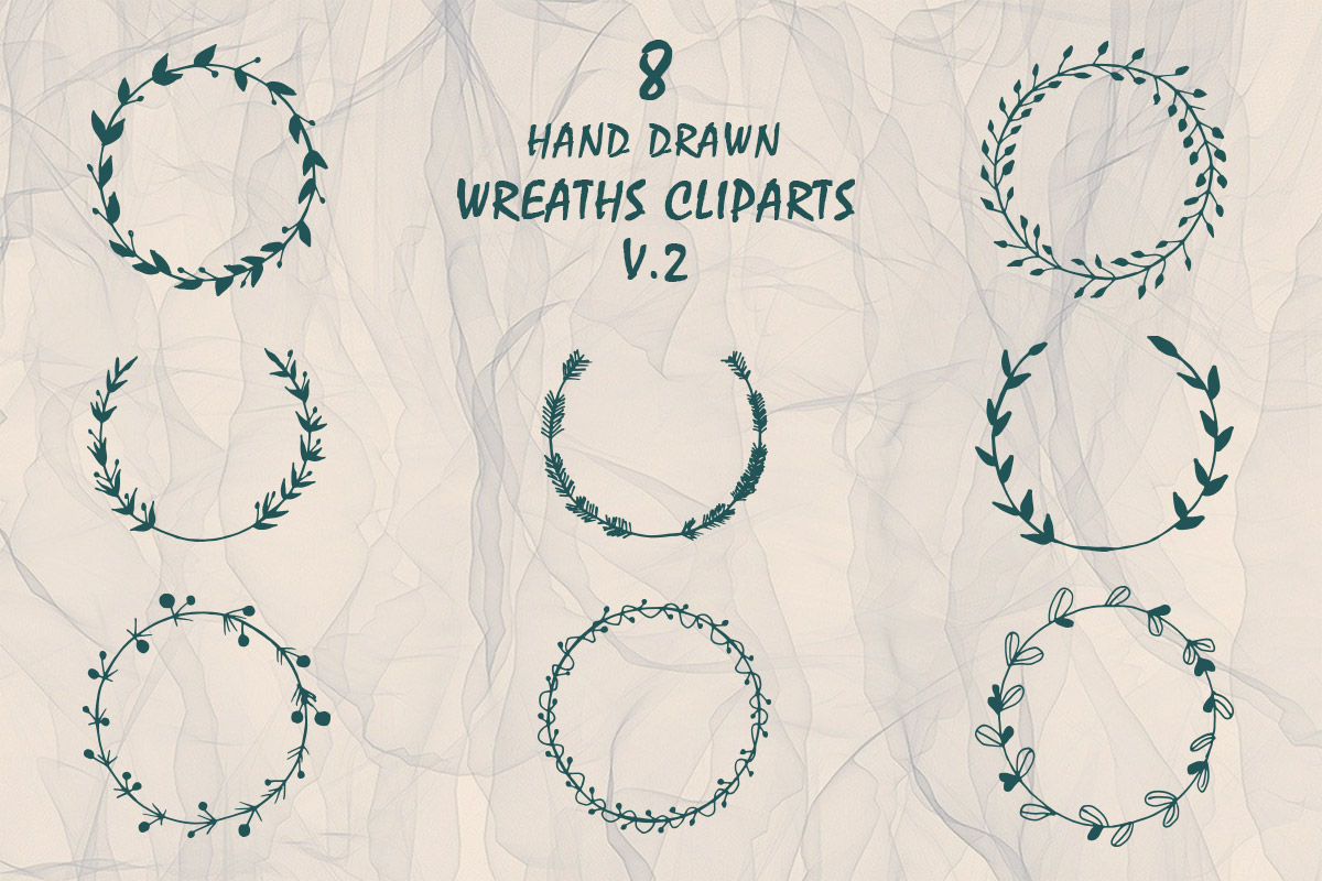 Free Handmade Wreaths Cliparts V2
